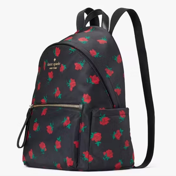 Kate Spade Chelsea Rose Toss Print Medium Backpack - Picture 2 of 6